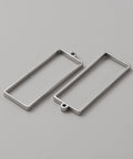 RECTANGLE / about 17.5x47mm x 3mm thick hole: 1.8mm, 42x15.5mm inner diameter. 304 Stainless Steel Open Back Bezel Pendants, For DIY UV Resin, Epoxy Resin 304 Stainless Steel Open Back Bezel Pendants, For DIY UV Resin, Epoxy Resin