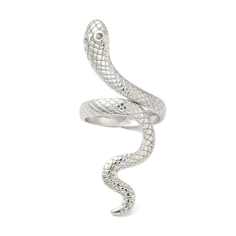 304 Stainless Steel Open Cuff Rings, Snake, 18.5mm (1 PC) 304 Stainless Steel Open Cuff Rings, Snake, 18.5mm (1 PC)