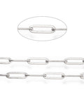 1 METER 304 Stainless Steel Paperclip Chains, Soldered, 10x3mm 304 Stainless Steel Paperclip Chains, Soldered, 10x3mm