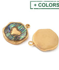 304 Stainless Steel Pave Natural Heart Pendants – Real 18K Gold Plated – 15.5x13mm 304 Stainless Steel Pave Natural Heart Pendants – Real 18K Gold Plated – 15.5x13mm