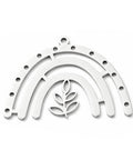 STAINLESS STEEL 304 Stainless Steel Pendant Charm, Arch Chandelier with Leaf , 26x36x1mm 304 Stainless Steel Pendant Charm, Arch Chandelier with Leaf , 26x36x1mm