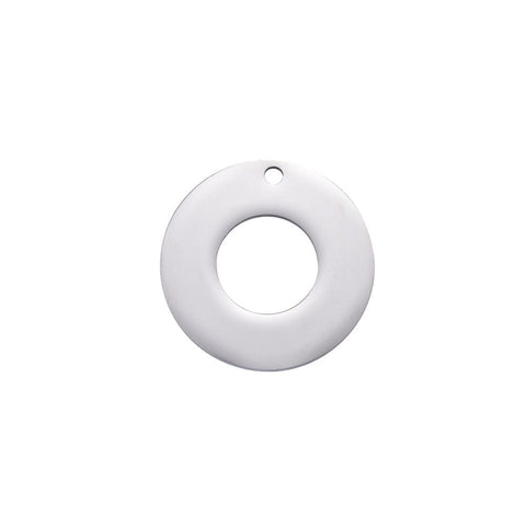 STAINLESS STEEL COLOR 304 Stainless Steel Pendants, Blank Stamping Tags, Circle Ring, 30mm 304 Stainless Steel Pendants, Blank Stamping Tags, Circle Ring, 30mm
