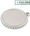 304 Stainless Steel Pendants Cabochon Settings, Flat Round 304 Stainless Steel Pendants Cabochon Settings, Flat Round