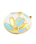 304 Stainless Steel Pendants with Enamel, Flower, Ion Plated, 26mm 304 Stainless Steel Pendants with Enamel, Flower, Ion Plated, 26mm