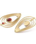 304 Stainless Steel Pendants, with Natural Carnelian and Rhinestone, Ion Plated 42x26mm 304 Stainless Steel Pendants, with Natural Carnelian and Rhinestone, Ion Plated 42x26mm