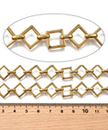 ION GOLD PLATED 304 Stainless Steel Rectangle Link Chain – Unwelded 304 Stainless Steel Rectangle Link Chain – Unwelded