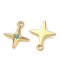 304 Stainless Steel Rhinestone Star Pendant Charm – Real 18K Gold Plated, 18x15mm 304 Stainless Steel Rhinestone Star Pendant Charm – Real 18K Gold Plated, 18x15mm