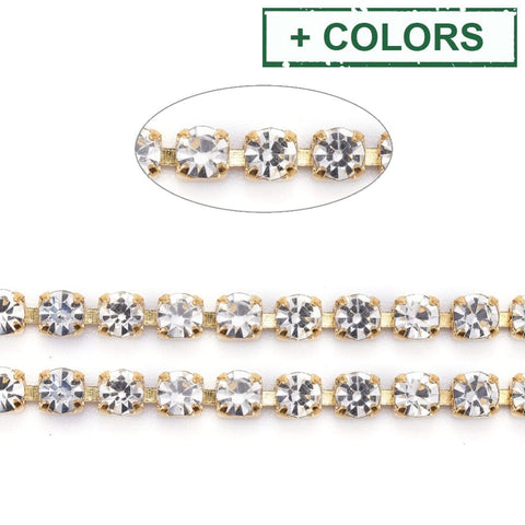 304 Stainless Steel Rhinestone Strass Chain Crystal 4mm Cup Chain 304 Stainless Steel Rhinestone Strass Chain Crystal 4mm Cup Chain