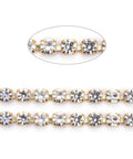 GOLDEN 304 Stainless Steel Rhinestone Strass Chain Crystal 4mm Cup Chain 304 Stainless Steel Rhinestone Strass Chain Crystal 4mm Cup Chain