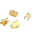 304 Stainless Steel Ribbon Ends, Golden – 8x8.5x5mm, Hole: 1.5mm 304 Stainless Steel Ribbon Ends, Golden – 8x8.5x5mm, Hole: 1.5mm