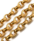 304 Stainless Steel Rolo Chains, Golden, 13x10mm 304 Stainless Steel Rolo Chains, Golden, 13x10mm