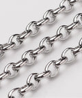 304 Stainless Steel Rolo Chains, Soldered, Stainless Steel Color, 4x3x1mm 304 Stainless Steel Rolo Chains, Soldered, Stainless Steel Color, 4x3x1mm