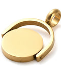 304 Stainless Steel Rotatable Pendants, Flat Round Charm, Golden 14.5x21.5mm 304 Stainless Steel Rotatable Pendants, Flat Round Charm, Golden 14.5x21.5mm