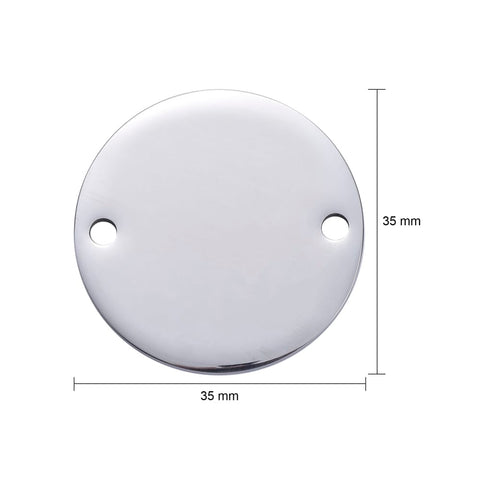 304 Stainless Steel Round Stamping Blank Tags, 35mm 304 Stainless Steel Round Stamping Blank Tags 35mm | BalzarCrafts