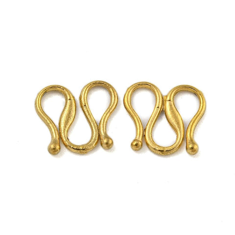 ION 18KT GOLD PLATED 304 Stainless Steel S-Hook Clasps – 7mm x 8mm 304 Stainless Steel S-Hook Clasps – 7mm x 8mm