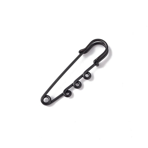 BLACK PLATED 304 Stainless Steel Safety Pins Brooch Findings 304 Stainless Steel Safety Pins Brooch Findings