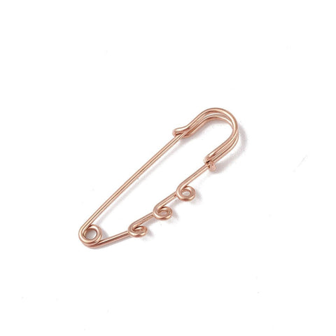 ROSE GOLD PLATED 304 Stainless Steel Safety Pins Brooch Findings 304 Stainless Steel Safety Pins Brooch Findings