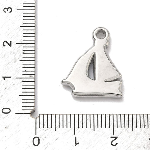 304 Stainless Steel Sailboat Pendant Charm – Stainless Steel Color, 20x16mm Stainless Steel Sailboat Pendant Charm 20x16mm | BalzarCrafts