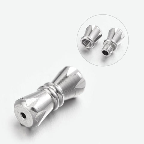 STAINLESS STEEL 304 Stainless Steel Screw Clasps, Column, 5x11.5mm 304 Stainless Steel Screw Clasps, Column, 5x11.5mm