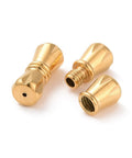Gold 304 Stainless Steel Screw Clasps, Column, 5x11.5mm 304 Stainless Steel Screw Clasps, Column, 5x11.5mm