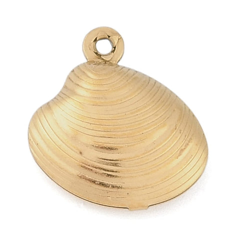 ION GOLD PLATED 304 Stainless Steel Shell Shape Charms – 13x14mm Stainless Steel Shell Charms 13x14mm | BalzarCrafts