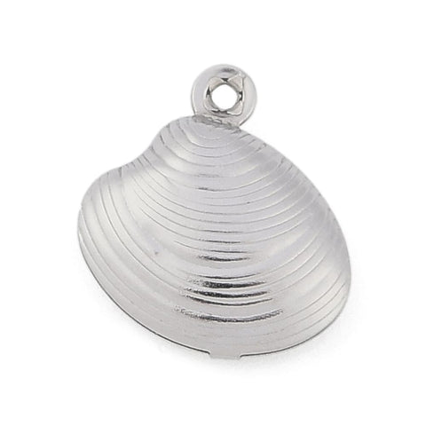 STAINLESS STEEL COLOR 304 Stainless Steel Shell Shape Charms – 13x14mm Stainless Steel Shell Charms 13x14mm | BalzarCrafts