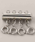 304 Stainless Steel Slide Lock Clasps, Peyote Clasps, with Spring Clasps and Loops, Tube 304 Stainless Steel Slide Lock Clasps, Peyote Clasps, with Spring Clasps and Loops, Tube