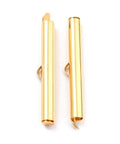 35x6x4MM / INNER DIAMETER 3MM 304 Stainless Steel Slide On End Clasp Tubes, Slider End Caps, Choice of Sizes 304 Stainless Steel Slide On End Clasp Tubes, Slider End Caps, Choice of Sizes
