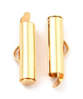 19x6x4MM / INNER DIAMETER 3MM 304 Stainless Steel Slide On End Clasp Tubes, Slider End Caps, Choice of Sizes 304 Stainless Steel Slide On End Clasp Tubes, Slider End Caps, Choice of Sizes