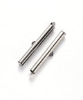 6x35x4mm 304 Stainless Steel Slide On End Clasp Tubes, Slider End Caps, Stainless Steel Color 304 Stainless Steel Slide On End Clasp Tubes, Slider End Caps, Stainless Steel Color
