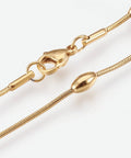 304 Stainless Steel Snake Chain Necklaces, Golden, 42.5cm 304 Stainless Steel Snake Chain Necklaces, Golden, 42.5cm
