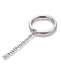 304 Stainless Steel Split Key Ring Clasps, For Keychain Making, with Extended Cable Chains 304 Stainless Steel Split Key Ring Clasps, For Keychain Making, with Extended Cable Chains