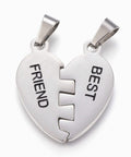 304 Stainless Steel Split Pendants, with Enamel, Heart with Word Best Friend, about 30mm wide 304 Stainless Steel Split Pendants, with Enamel, Heart with Word Best Friend, about 30mm wide