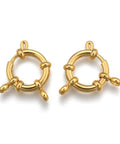 24KT GOLD PLATED 304 Stainless Steel Spring Ring Clasps, 23mm 304 Stainless Steel Spring Ring Clasps, 23mm