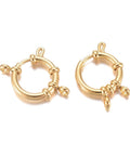 24KT.GOLD PLATED 304 Stainless Steel Spring Ring Clasps, Ring, 16mm 304 Stainless Steel Spring Ring Clasps, Ring, 16mm