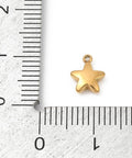 304 Stainless Steel Star Charms – Real 14K Gold Plated, 6.5x8mm 14K Gold Plated Stainless Steel Star Charms | BalzarCrafts