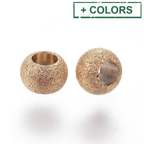 304 Stainless Steel Stardust Spacer Beads, Round, 4mm 304 Stainless Steel Stardust Spacer Beads, Round, Stainless Steel Color Size: about 4mm in diameter, 3mm thick, hole: 2mm.