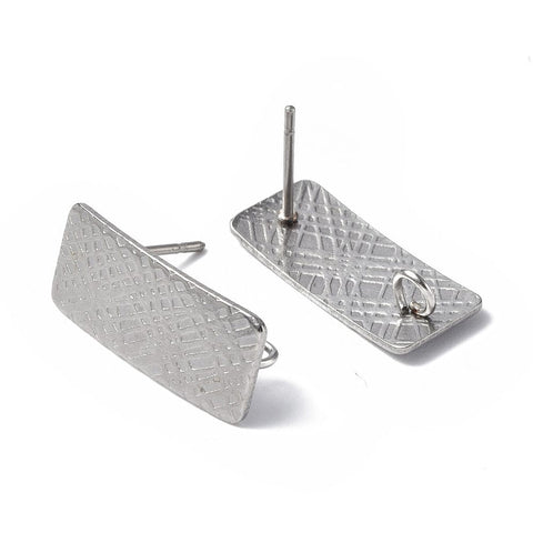 Stainless Steel Colour 304 Stainless Steel Stud Earring, 20x8mm (1 PAIR) 304 Stainless Steel Stud Earring, 20x8mm (1 PAIR)