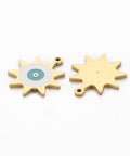 GOLDEN / BLUE 304 Stainless Steel Sun Pendant, 12mm 304 Stainless Steel Sun Pendant, 12mm