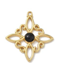 304 Stainless Steel Trinity Knot Pendant 18K Gold Black Enamel 30mm 304 Stainless Steel Trinity Knot Pendant 18K Gold Black Enamel 30mm