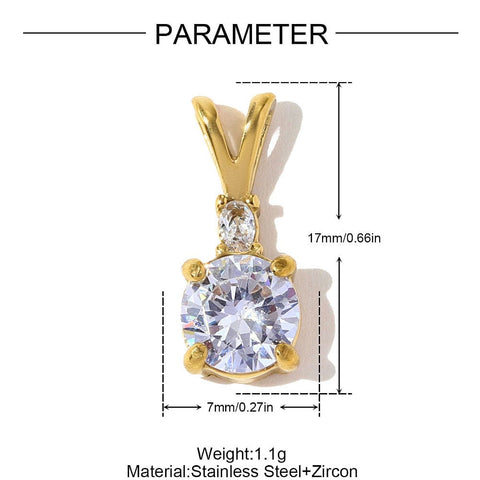 304 Stainless Steel Turtle CZ Pendant 18K Gold Plated 17mm 304 Stainless Steel Turtle CZ Pendant 18K Gold Plated 17mm