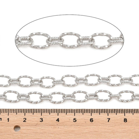 304 Stainless Steel Twisted Oval Link Chain – IP Plated Chain 304 Stainless Steel Twisted Oval Link Chain – IP Plated Chain