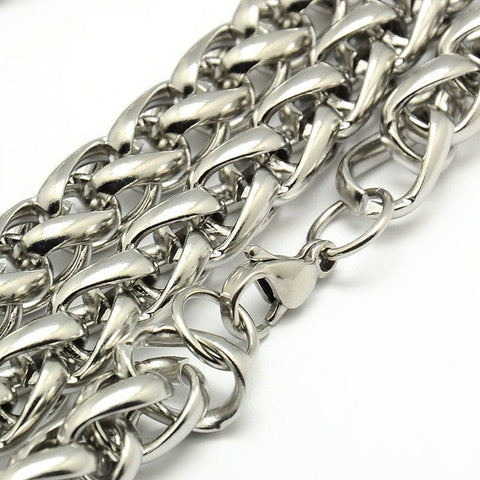 304 Stainless Steel Wheat Chain Necklaces for Men, (76cm) 304 Stainless Steel Wheat Chain Necklaces for Men, (76cm)