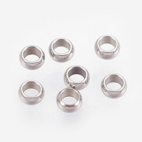 STAINLESS STEEL 316 Stainless Steel Crimp Beads, Rondelle, 1.9mm 316 Stainless Steel Crimp Beads, Rondelle, 1.9mm