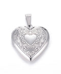 STAINLESS STEEL COLOR 316 Stainless Steel Locket Pendants, Heart 316 Stainless Steel Locket Pendants, Heart