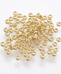 316 Surgical Stainless Steel Crimp Beads, Rondelle, 18K Gold Plated, 1.9mm 316 Surgical Stainless Steel Crimp Beads, Rondelle, 18K Gold Plated, 1.9mm