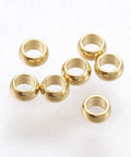 316 Surgical Stainless Steel Crimp Beads, Rondelle, 18K Gold Plated, 1.9mm 316 Surgical Stainless Steel Crimp Beads, Rondelle, 18K Gold Plated, 1.9mm