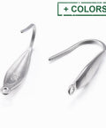 316 Surgical Stainless Steel Earring Hooks 19mm 316 Surgical Stainless Steel Earring Hooks 19mm