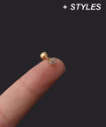 316L Stainless Steel Micro Pave Cubic Zirconia Cartilage Earrings 316L Stainless Steel Micro Pave Cubic Zirconia Cartilage Earrings