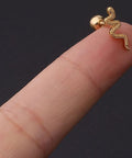 SNAKE (GOLDEN) 316L Stainless Steel Micro Pave Cubic Zirconia Cartilage Earrings 316L Stainless Steel Micro Pave Cubic Zirconia Cartilage Earrings